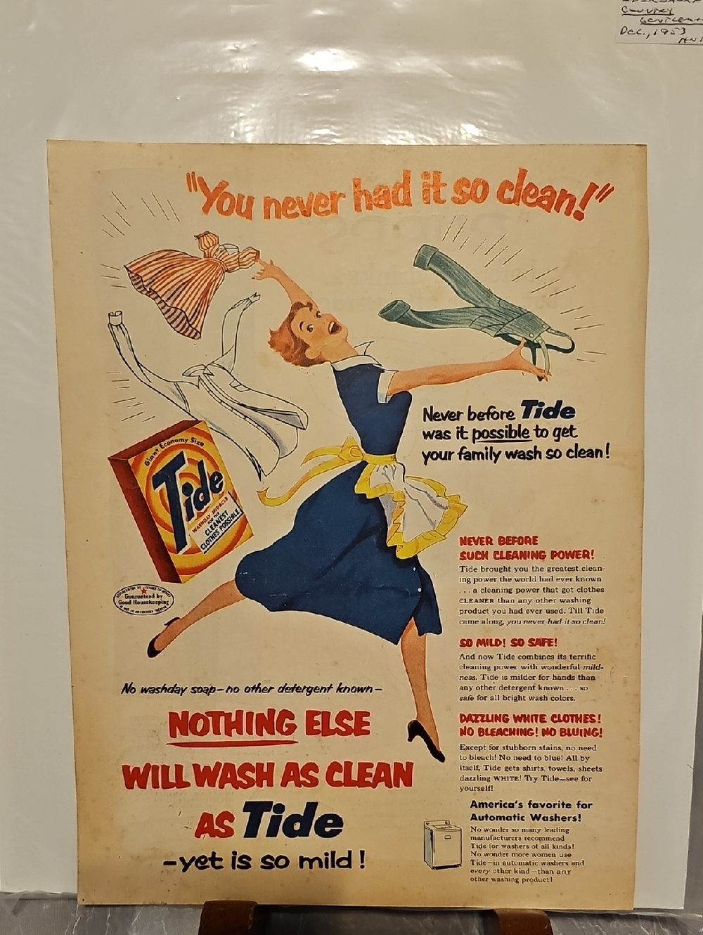 Vintage Tide Magazine Advertising Page / Everlast Pens 1953